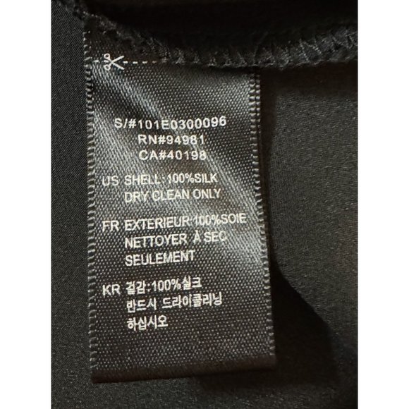 Forever 21 Sz SPBlack Ruffled 100% Silk Tank Top - Picture 7 of 7